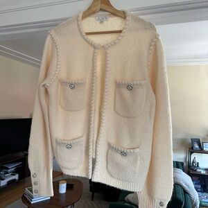 J.Crew Cream Cardigan with Button Details